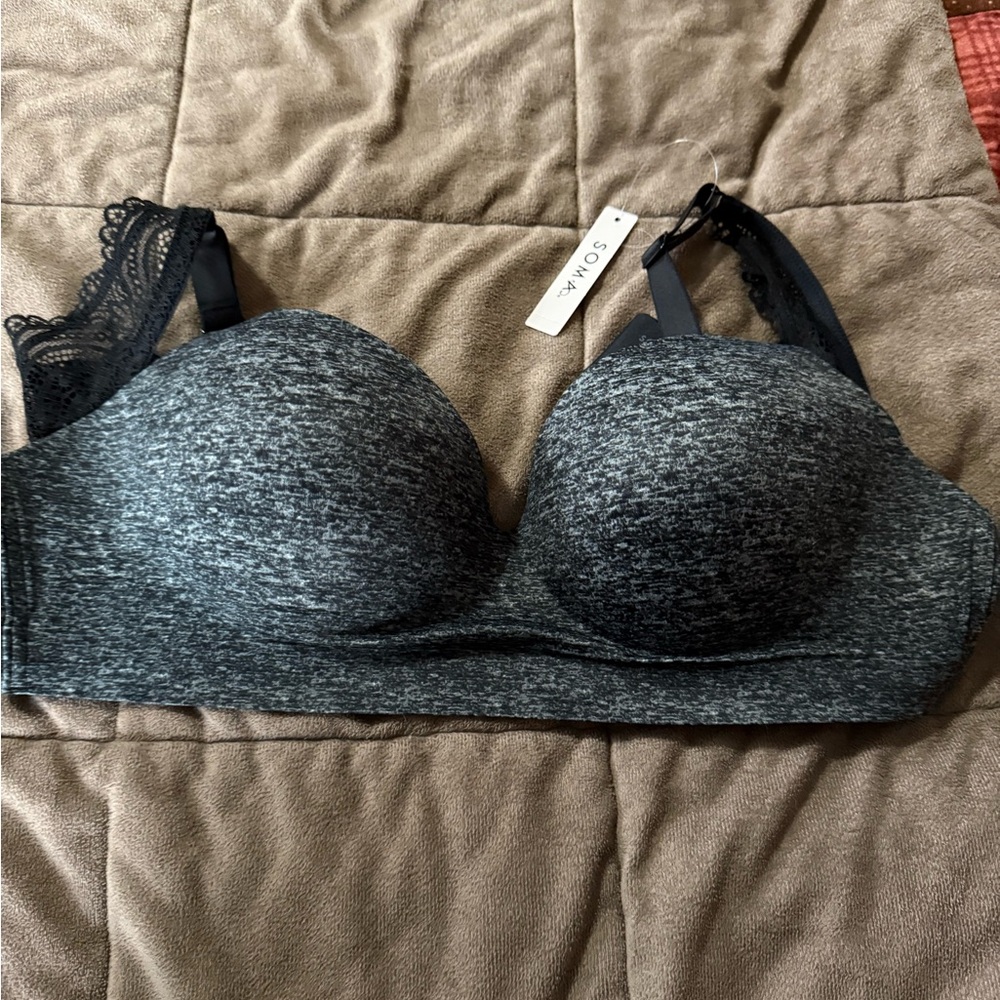 Embliss luxe wireless bra with lace back